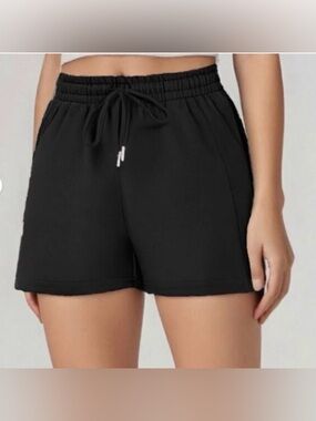 Kersh Black Drawstring Athletic Lounge Shorts Size Medium